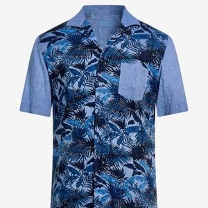 GIAMPAOLO SLATE BLUE LINEN SHIRT SIZE M M/ITALY